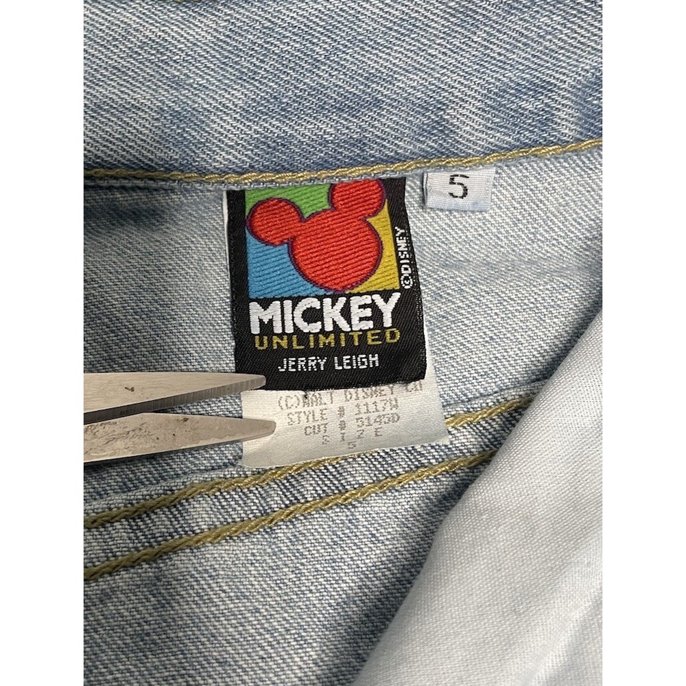 Vintage‎ 90s Disney Mickey Mouse Jerry Leigh Jeans Womens Sz 5 Blue Straight Fit - Picture 5 of 13